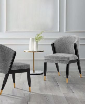 Ola 2-Piece Chenille Upholstered Dining Chair Set