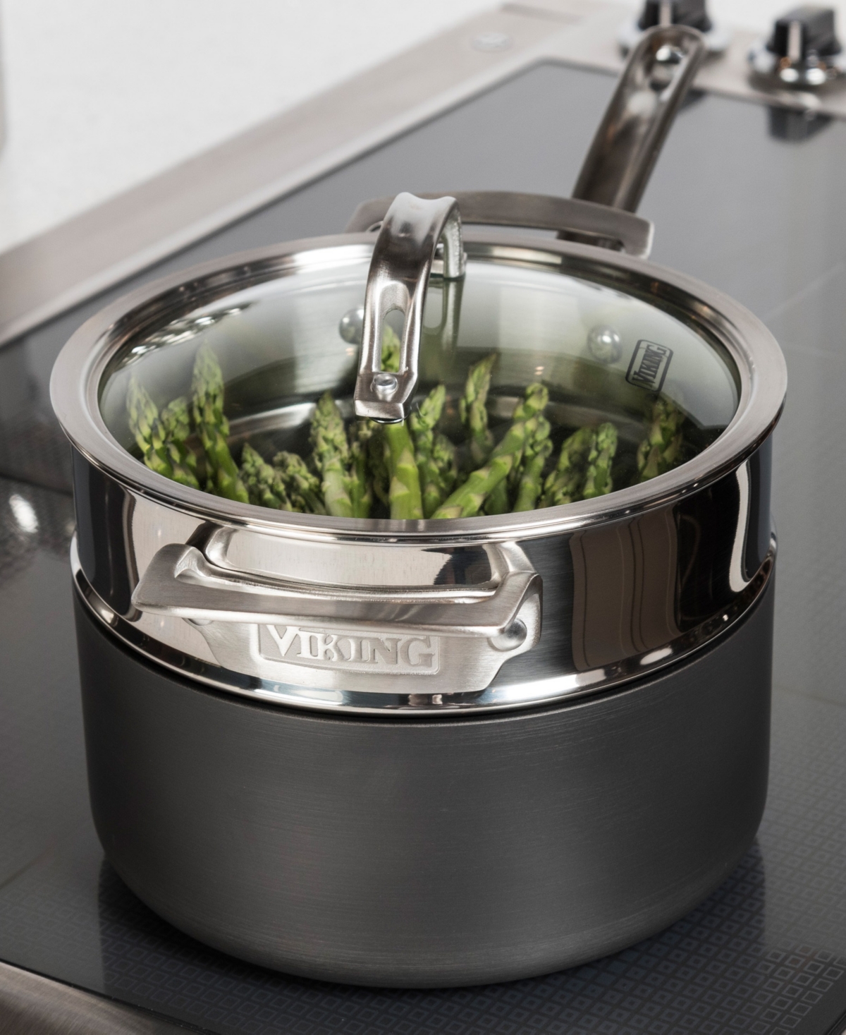 Viking Stainless Steel 8" Universal Steamer Insert And Colander In Dark Gray