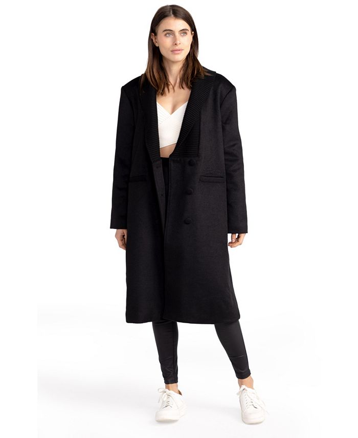 Macy's black wool womens coats outlet