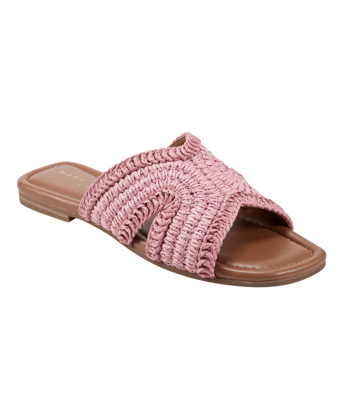 Shop Marc Fisher Ltd Women's Narda Square Toe Flat Sandals In Pink