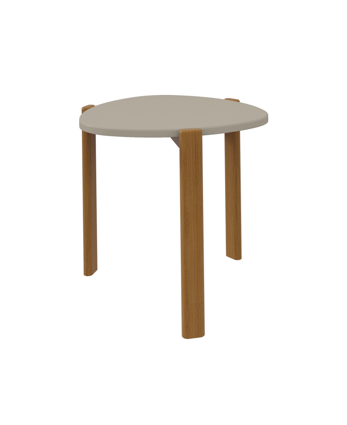 Manhattan Comfort Gales Medium Density Fiberboard Mid-Century Modern Triangle End Table