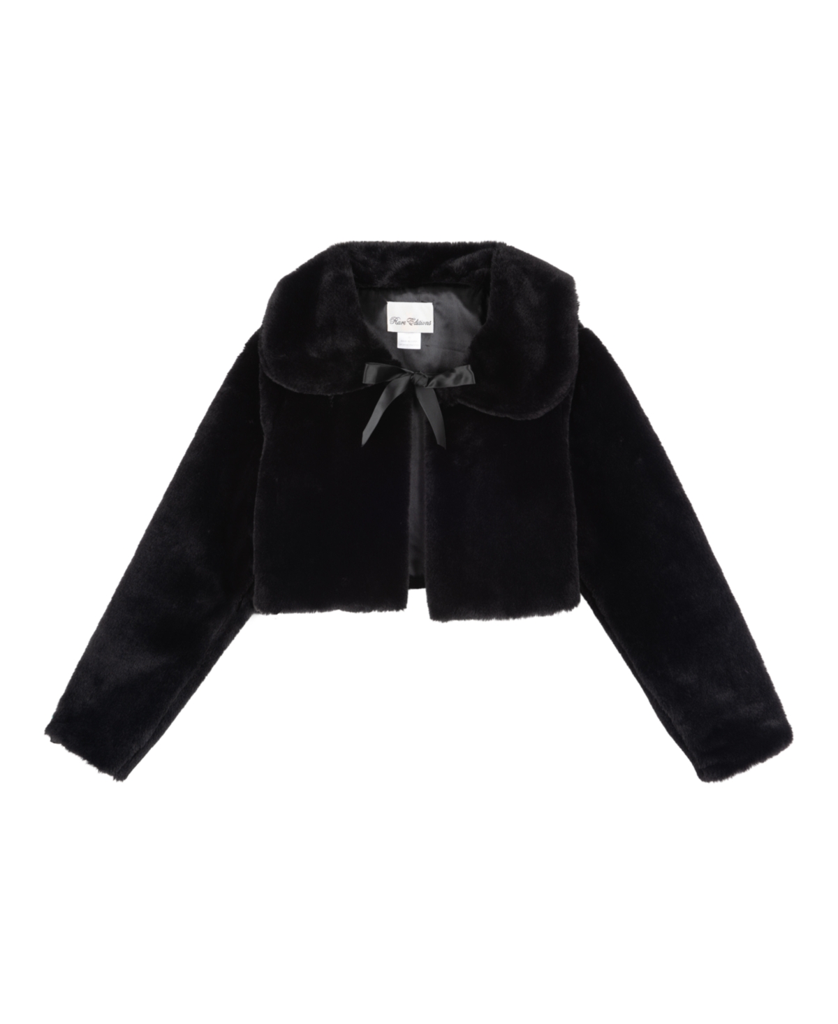 Rare Editions Kids' Big Girls Faux Fur Jacket In Black