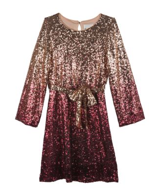 knee length dresses for ladies Grand Gala Sequin Dress In Rose Gold – Impressions Online Boutique main image 1