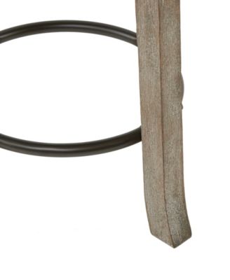 19.25" Oaktown Wide Wood Swivel Counter Stool