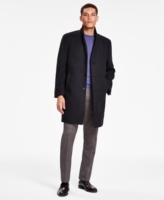 Kenneth Cole Reaction Men's Classic-Fit Solid Overcoats - Charcoal