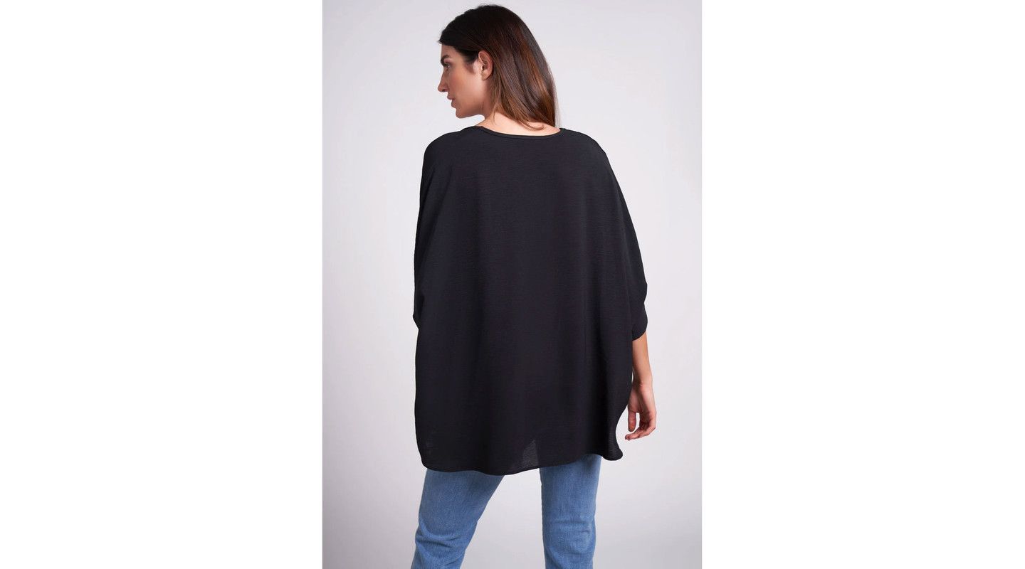Женский топ Caldwell Collection Claire Very Oversided Lightwieght V-Neck, цвет: Чёрный — фото 2