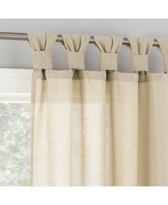 No. 918 - Hathaway Twist Tab Semi-Sheer Tab Top Curtain Panel Taupe