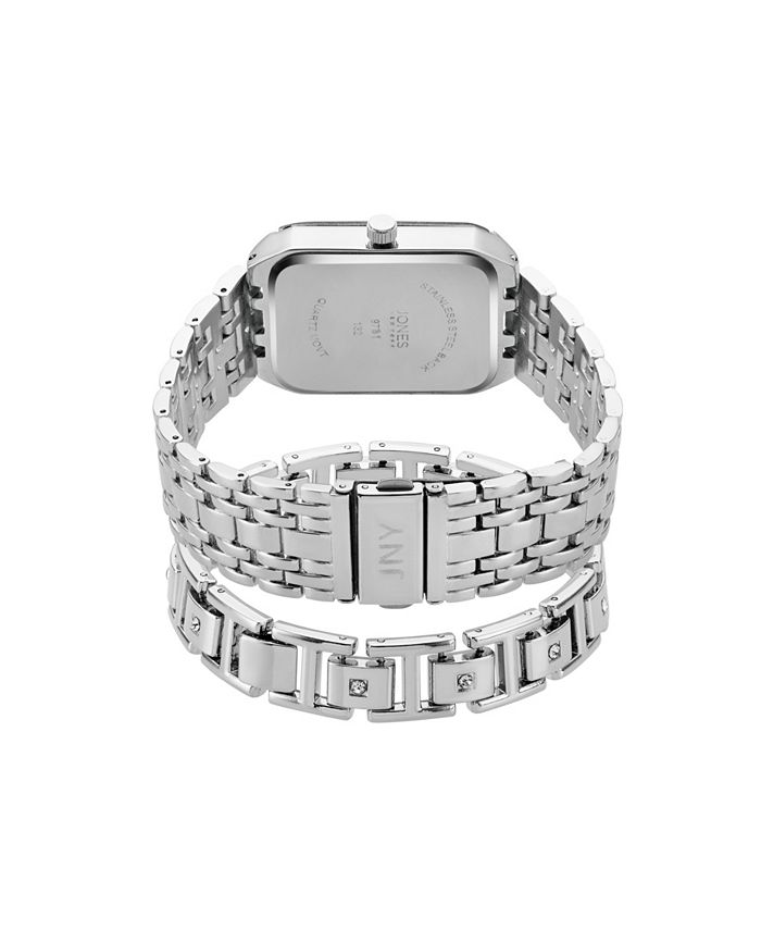 Jones New York Men's Analog Shiny SilverTone Metal Watch 31mm Bracelet