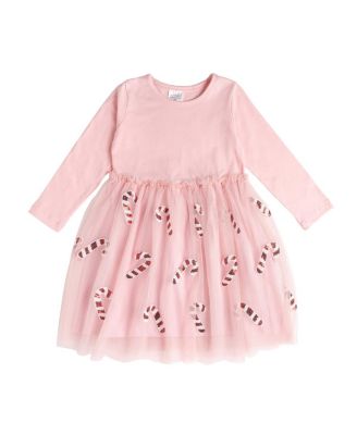 pink candy cane dress Candy Cane Lane Long Sleeve Whimsy Dress - Pink
