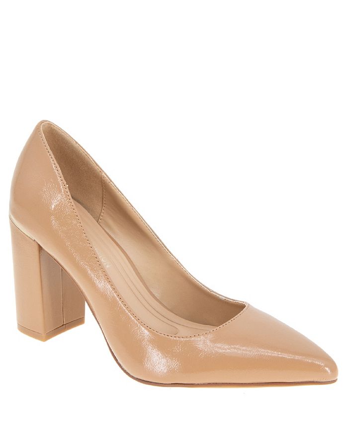 Macys block deals heel pumps