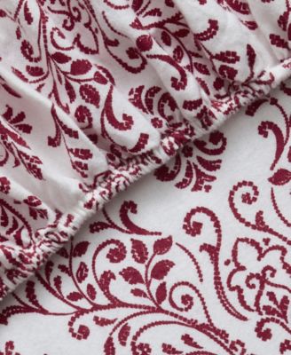 Home Damask 100% Cotton Flannel 4-Pc. Sheet Set, Full