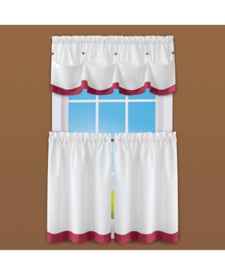 Collections Etc Lana Two Toned Window Tier And Valance Set Of 2 Macy S   26315240 Fpx.tif