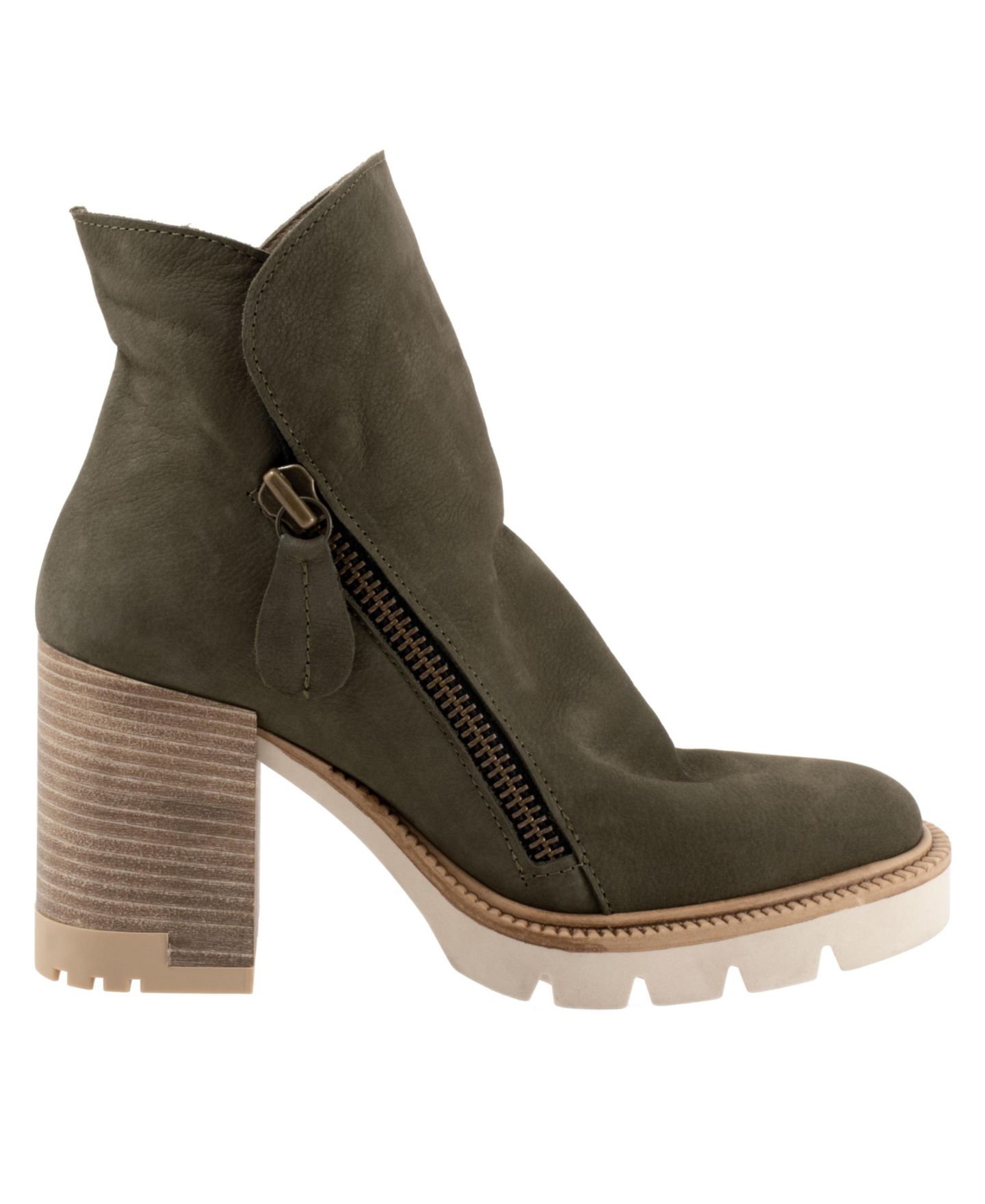 Женские ботинки Bueno Elliott Boot, цвет: Армейский зелёный нубуковый — фото 2