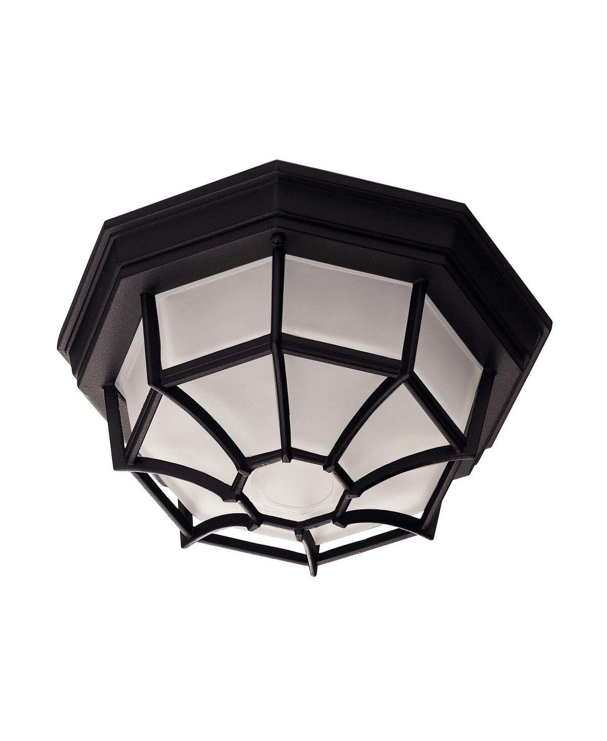 11" Outdoor Ceiling Light in Black - Black