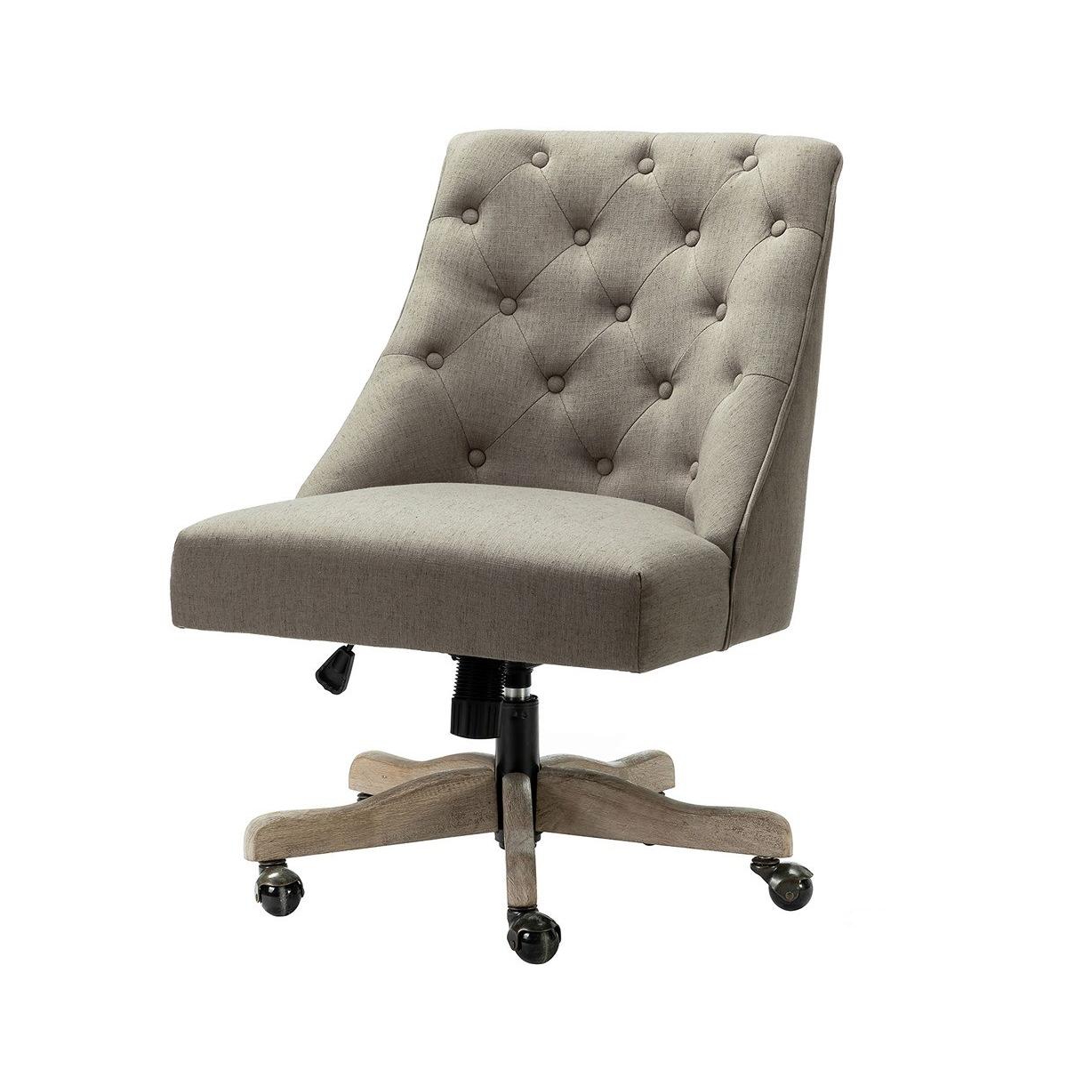 Modern Upholstered Tufted Armless Home Office Chair