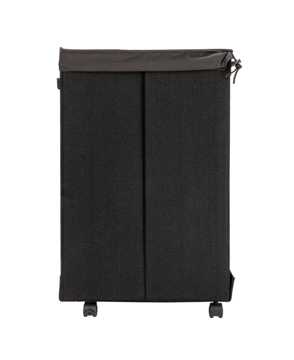 Shop Household Essentials Narrow Collapsible Laundry Hamper With Liner And Lid In Black