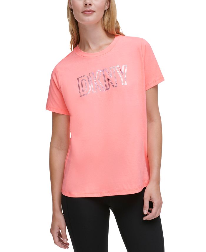 DKNY Women's Sport Cotton Logo T-Shirt Dress, Blue, XS
