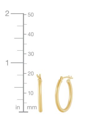 2 Pc. Set Polished Stud & Hoop Earrings in 14k Gold, 3/4 inch Hoop