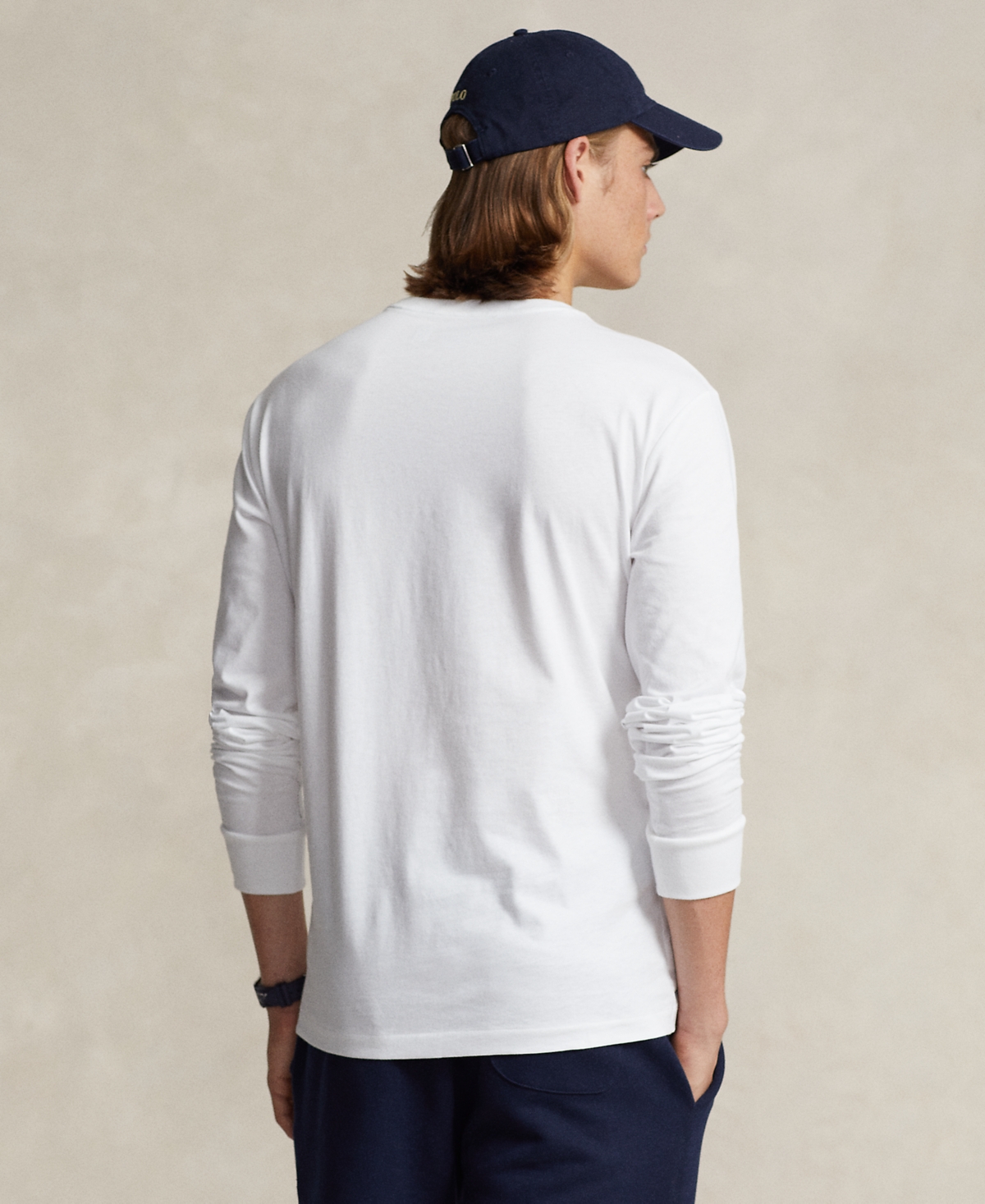 Polo Ralph Lauren Men's Classic-fit Jersey Long-sleeve T-shirt In White