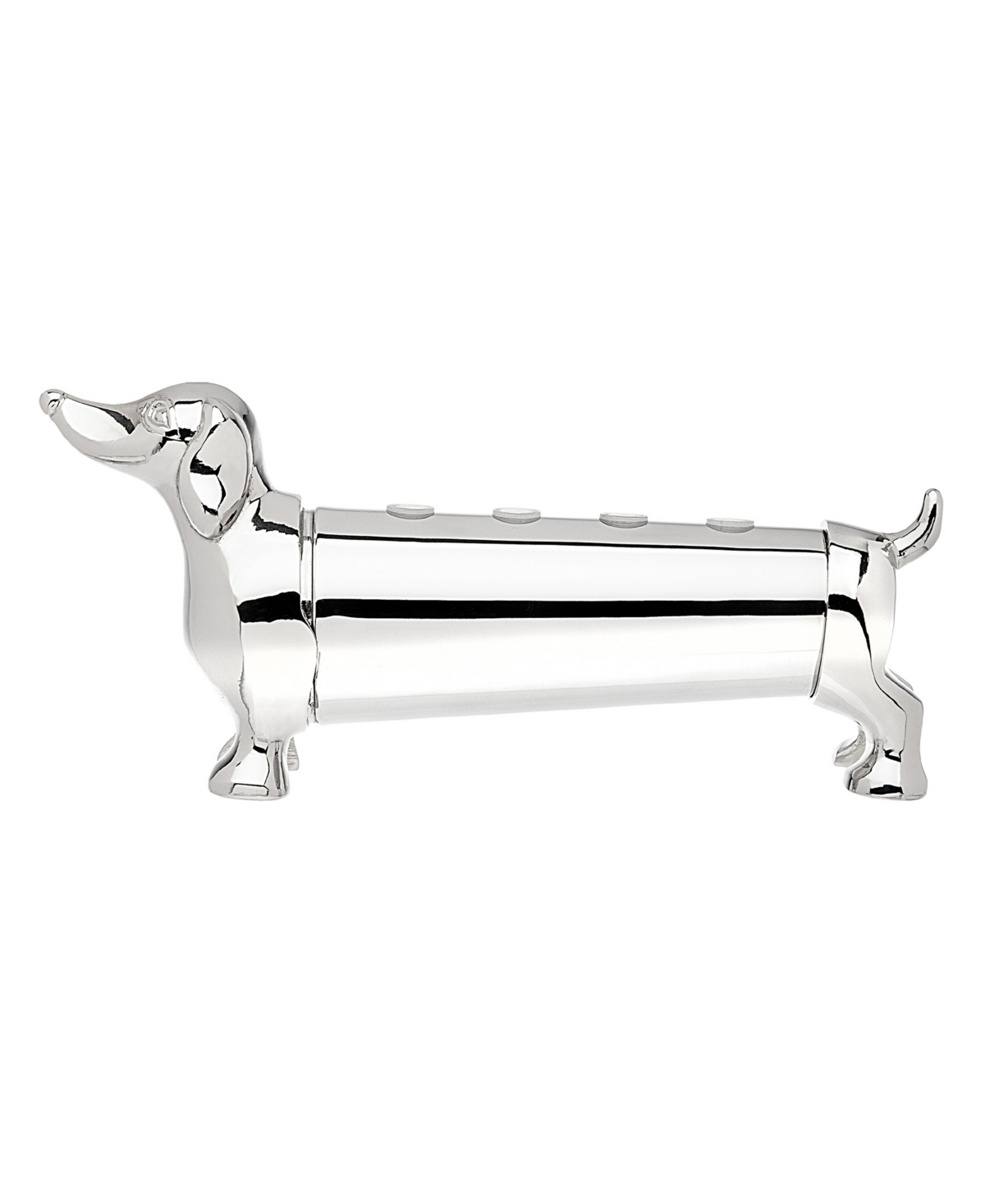 Godinger The Dachshund Bar Tool Set Holds All The Bar Tools That Everyone Needs For Their Bar-strainer- Doubl In Silver