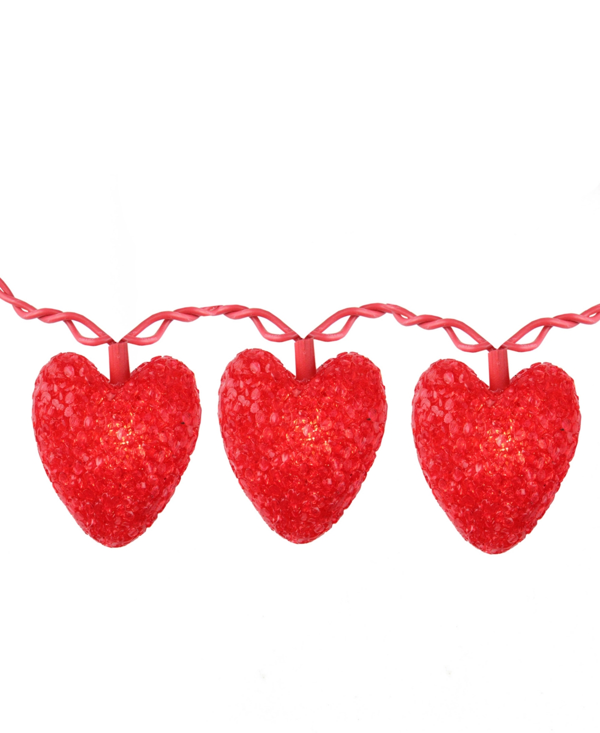 Northlight 10-count Heart Mini Valentine's Day Light Set, 90" Wire In Red