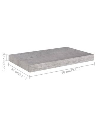 Floating Wall Shelves 4 pcs Concrete Gray 19.7"x9.1"x1.5" MDF