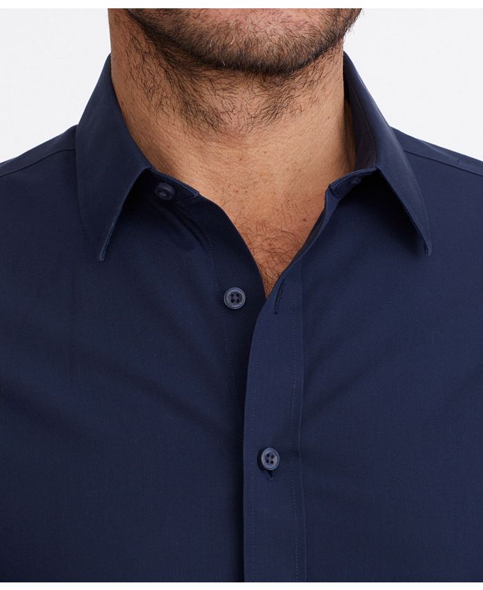 Royal Blue Dress Shirt For Men Men's Royal Blue Dress Shirt - Modern Fit,  Wrinkle-Free Cotton Blend By Amanti Royal Blue Shirts For Men