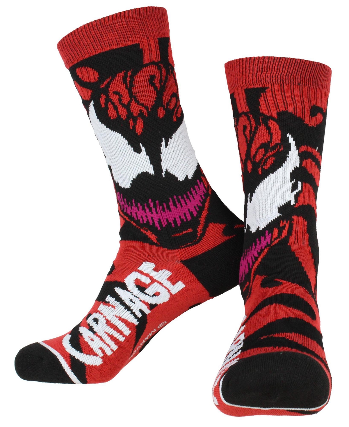 Marvel Carnage Supervillian Unisex Adult Crew Socks 1 Pair In Red