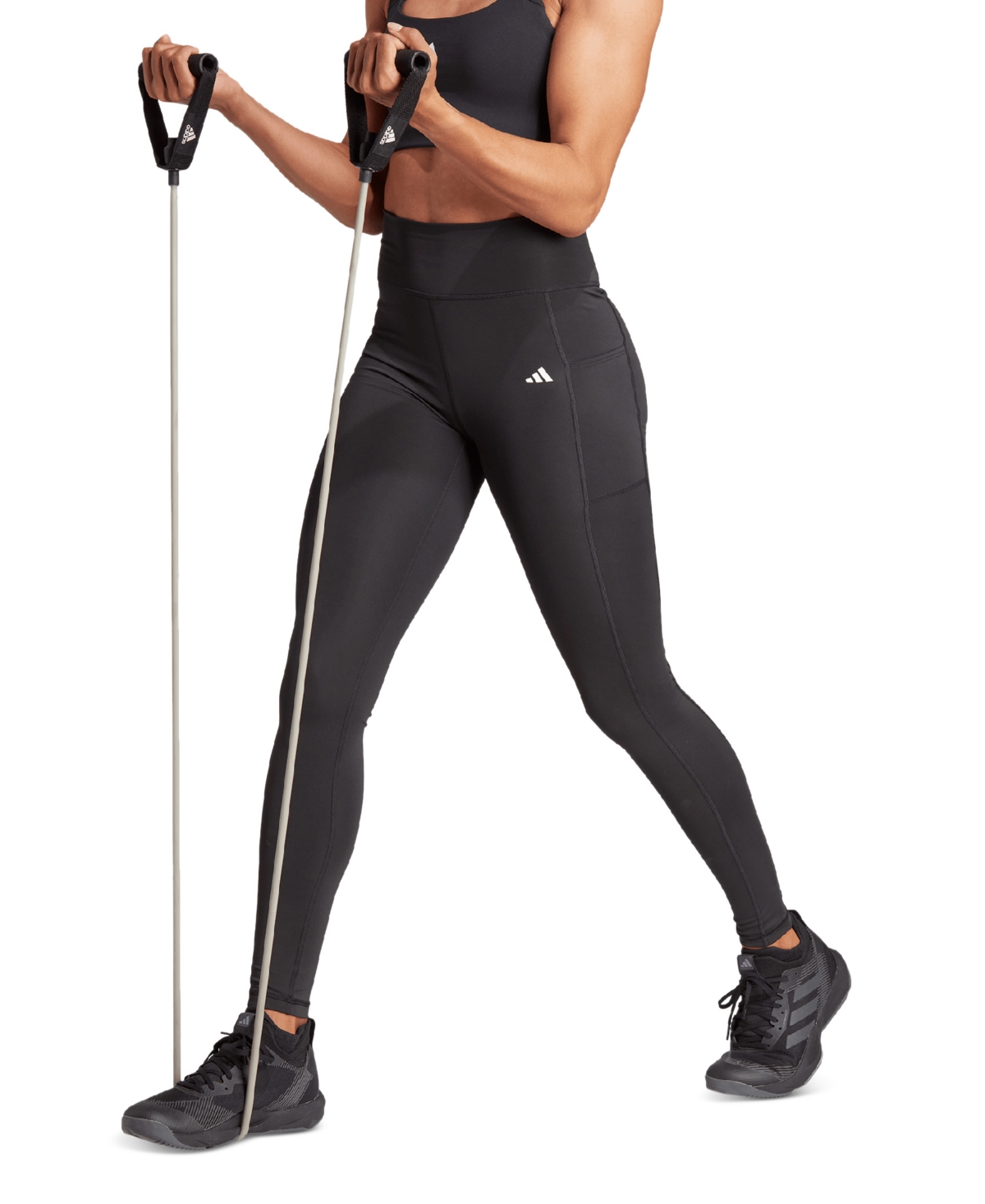 adidas Women's Optime Moisture-Wicking Full-Length Leggings - Black