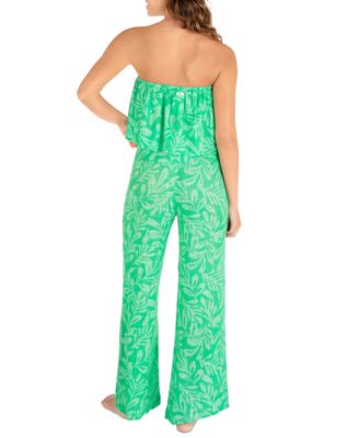 Shop Hurley Juniors Marina Strapless Cover Up Top Pull On Pants In Jade