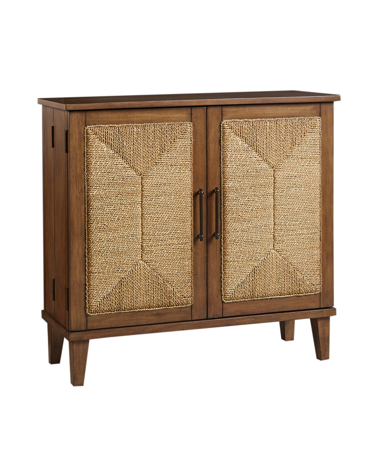 Shop Ink+ivy 36" Seagate Wide Handcrafted Sea Grass 2-door Wood Accent Chest In Natural
