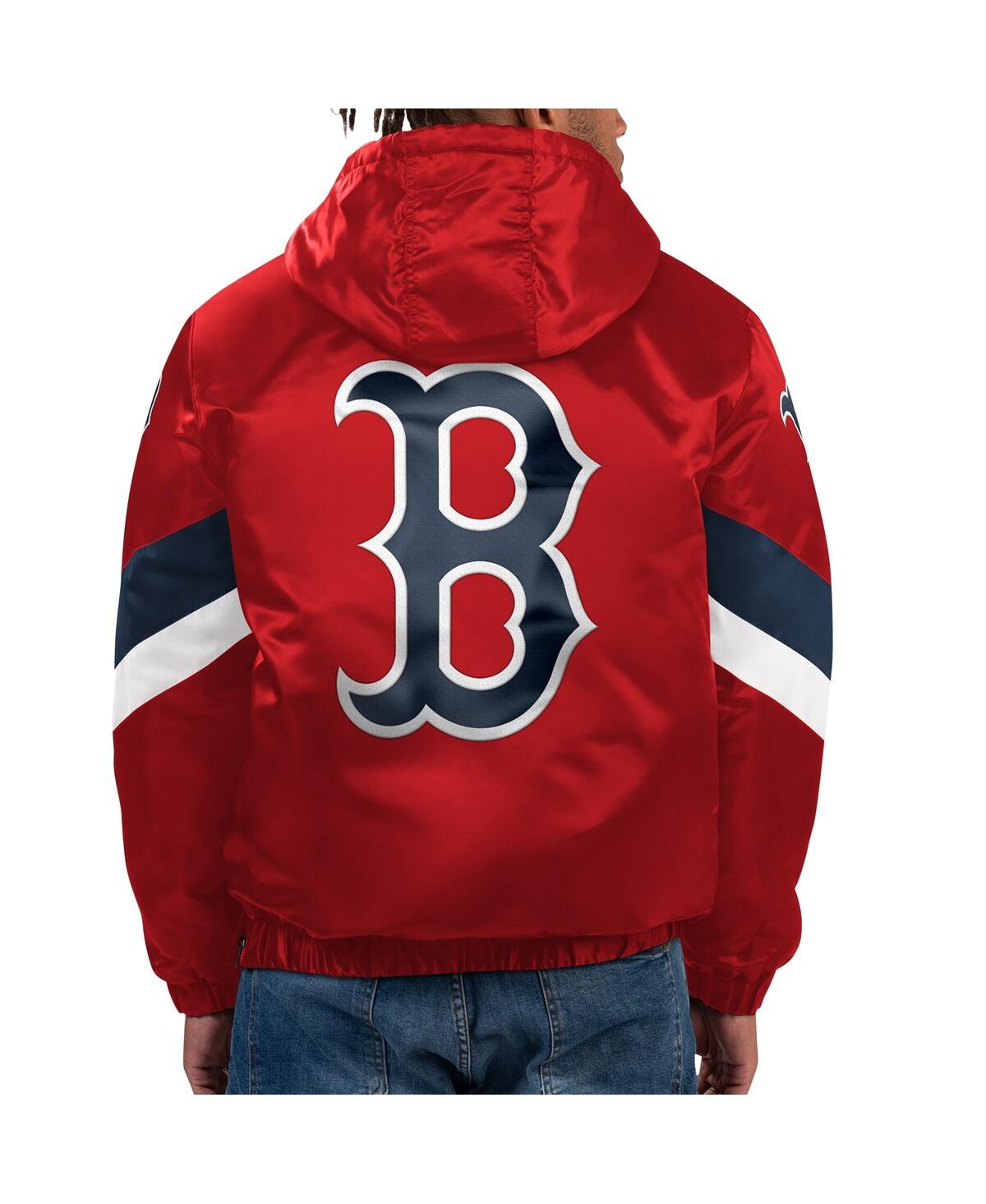 Shop Starter Men's  Red Boston Red Sox Force Play Ii Half-zip Hooded Jacket