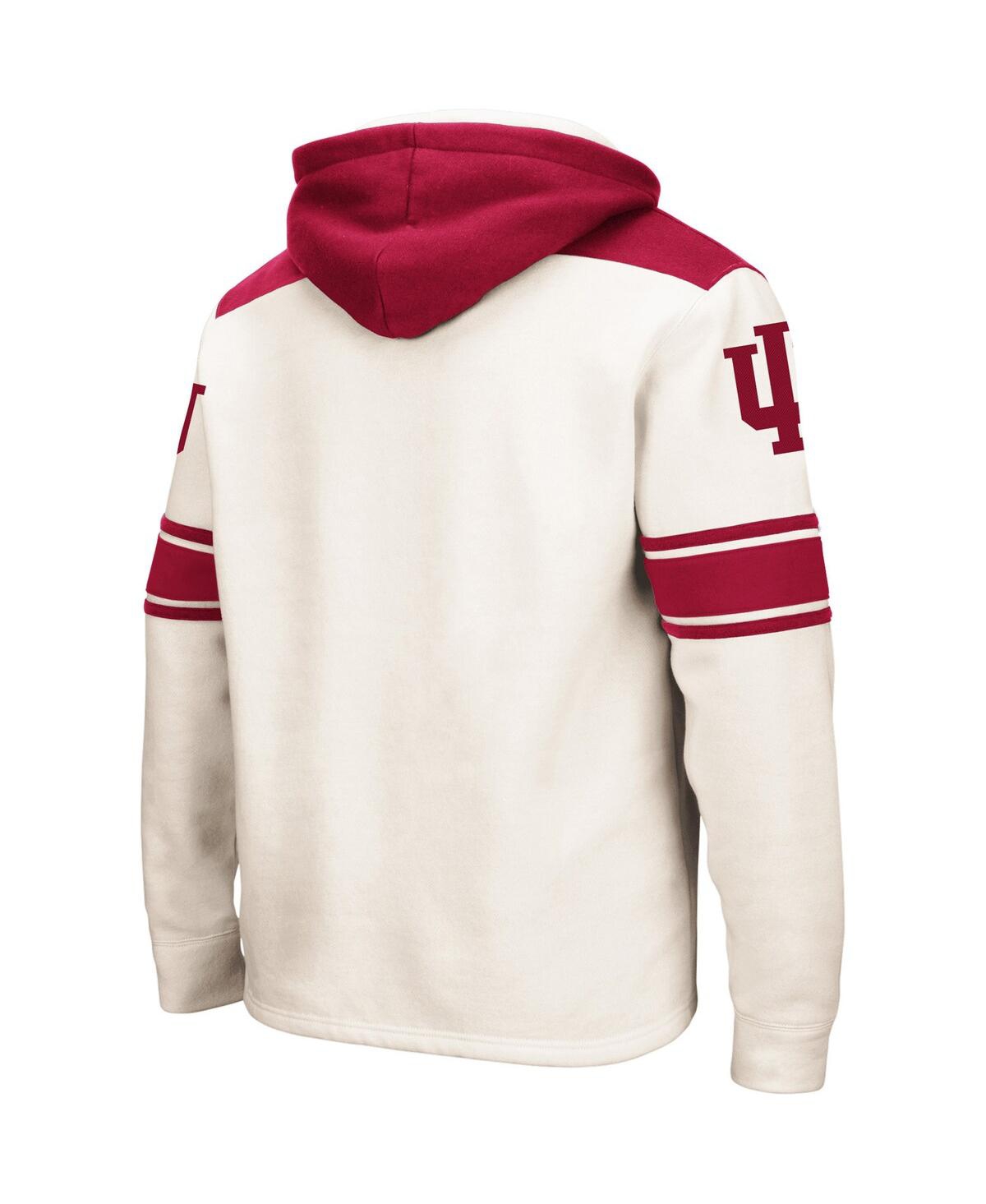 Colosseum Men's  Cream Indiana Hoosiers 2.0 Lace-up Pullover Hoodie In Cream
