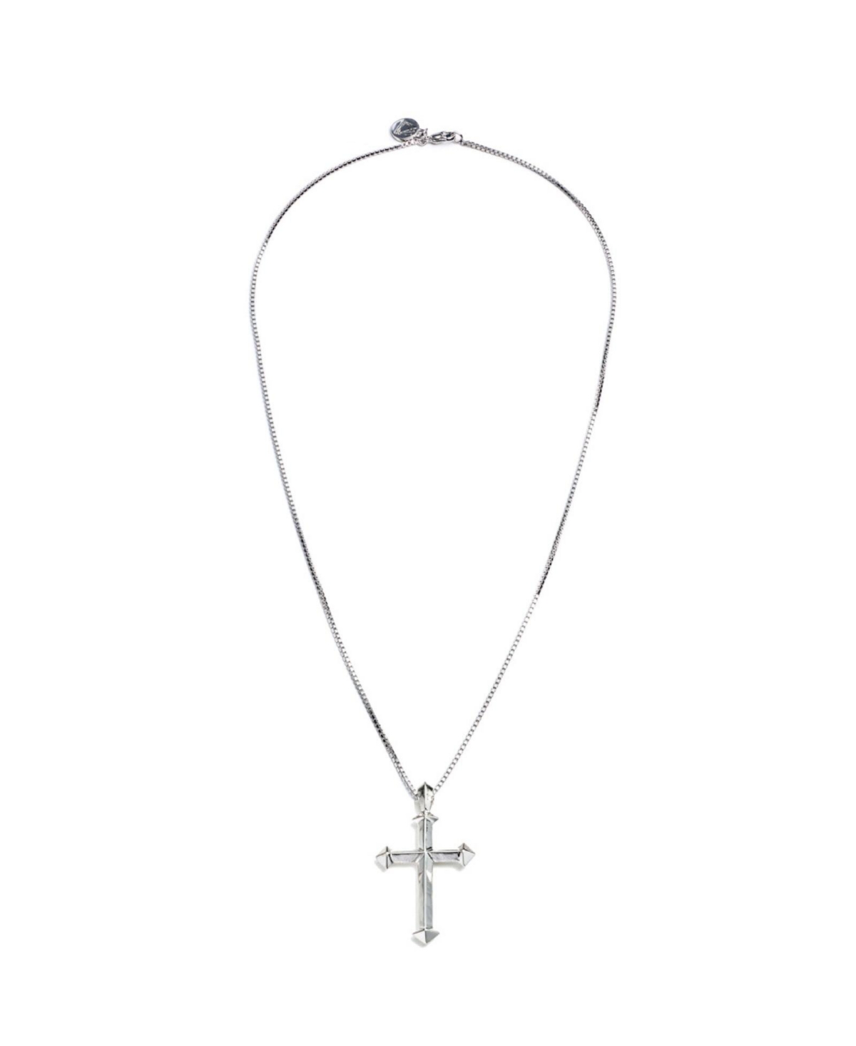 Hedron Cross Necklace - Silver