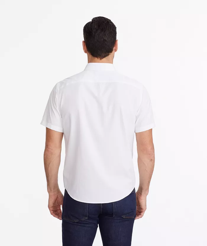 Men's Regular Fit Wrinkle-Free Short Sleeve Performance Gironde Button Up Shirt - thumbnail 6