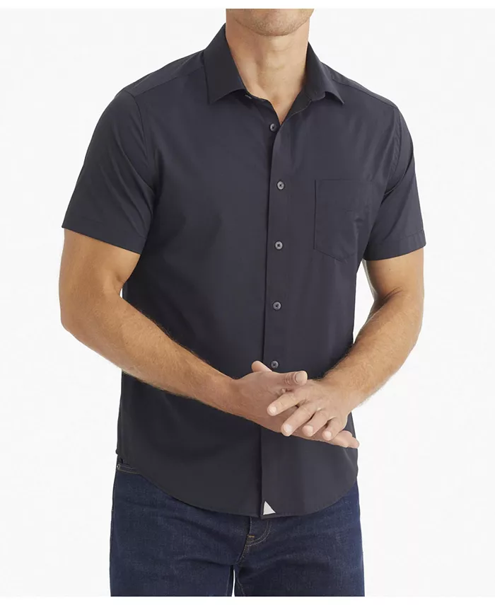 Men's Regular Fit Wrinkle-Free Short Sleeve Performance Gironde Button Up Shirt - thumbnail 7