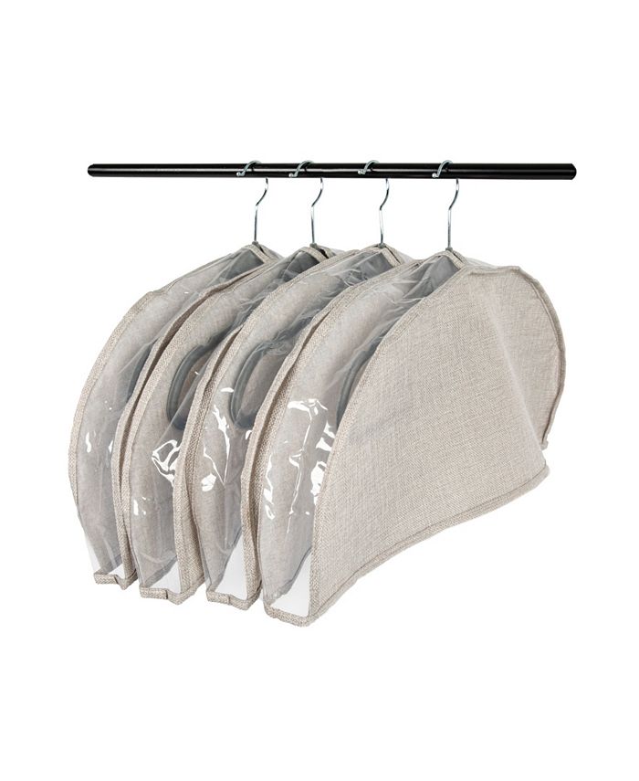 Household Essentials Hanging Garment Shoulder Dust Covers for Closet
