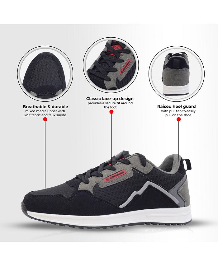 Alpine Swiss Mens Retro Sneakers Casual Low Top Lace Up Walking Tennis