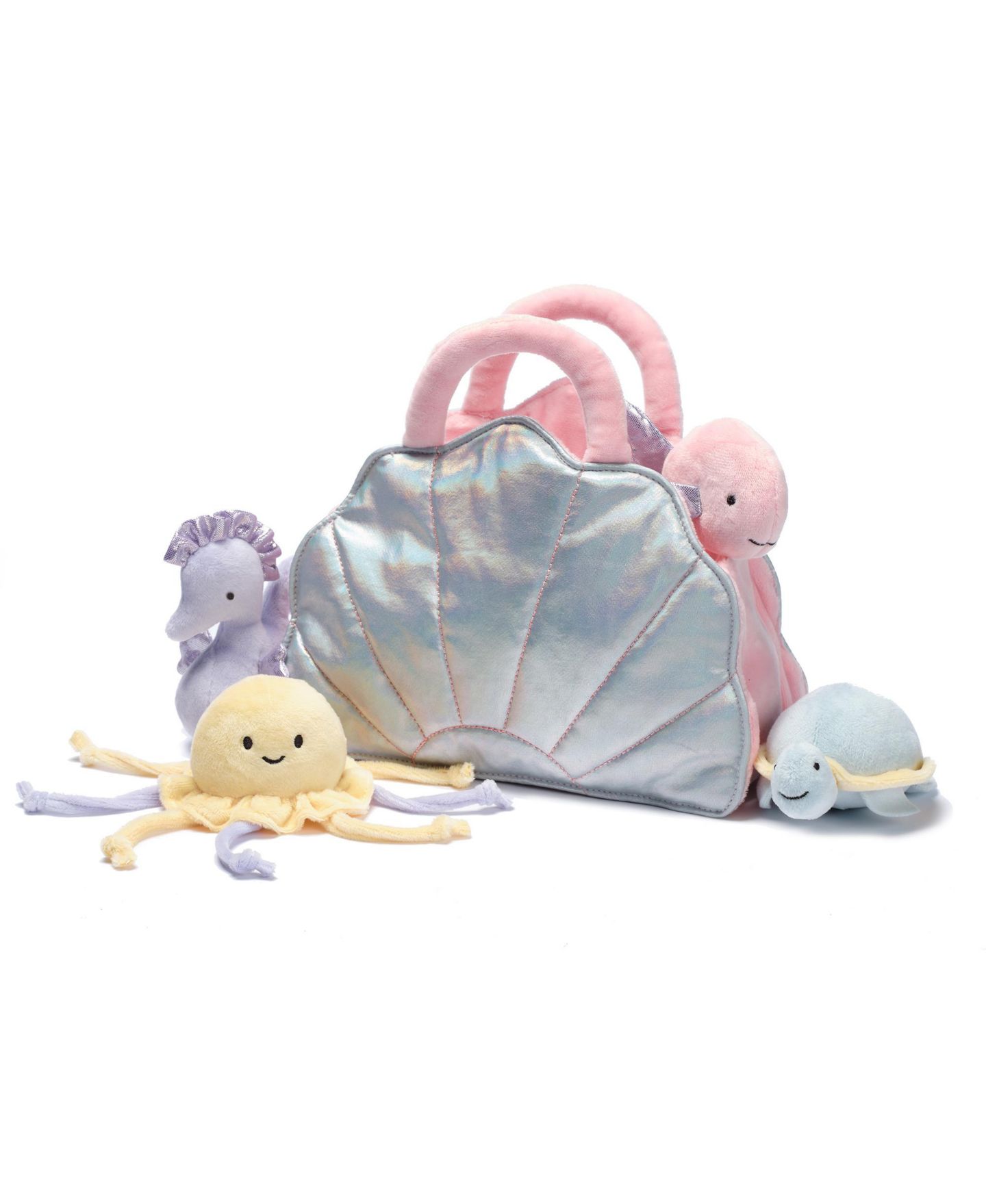 Детские мягкие игрушки Lambs & Ivy Interactive Aquatic Sea Animals Plush, 5-Piece Set, цвет: Разноцветный — фото 1