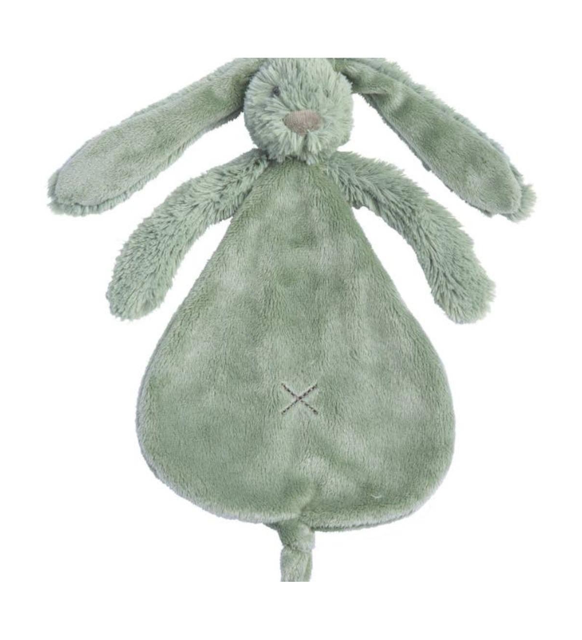 Newcastle Classics Babies' Rabbit Richie Green Tuttle Security Blanket By Happy Horse 10 Inch Plush Animal Toy