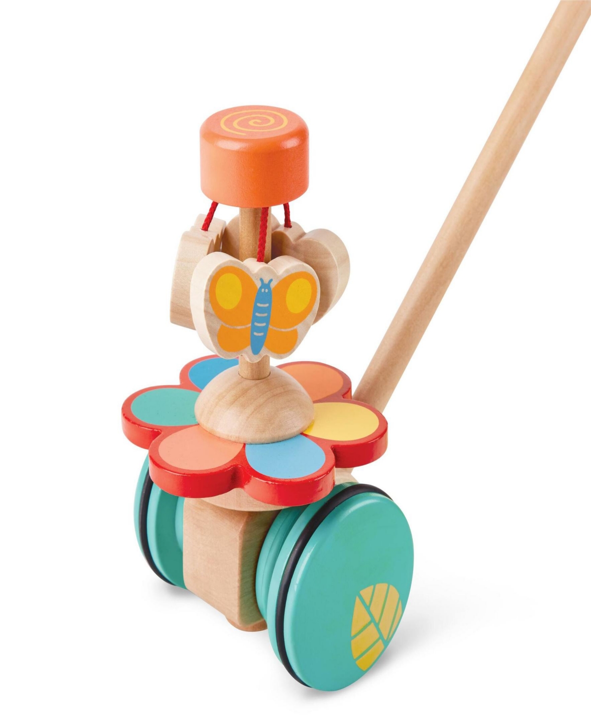 Hape Wooden Push Pull Dancing Butterflies Toddler Toy In Multi