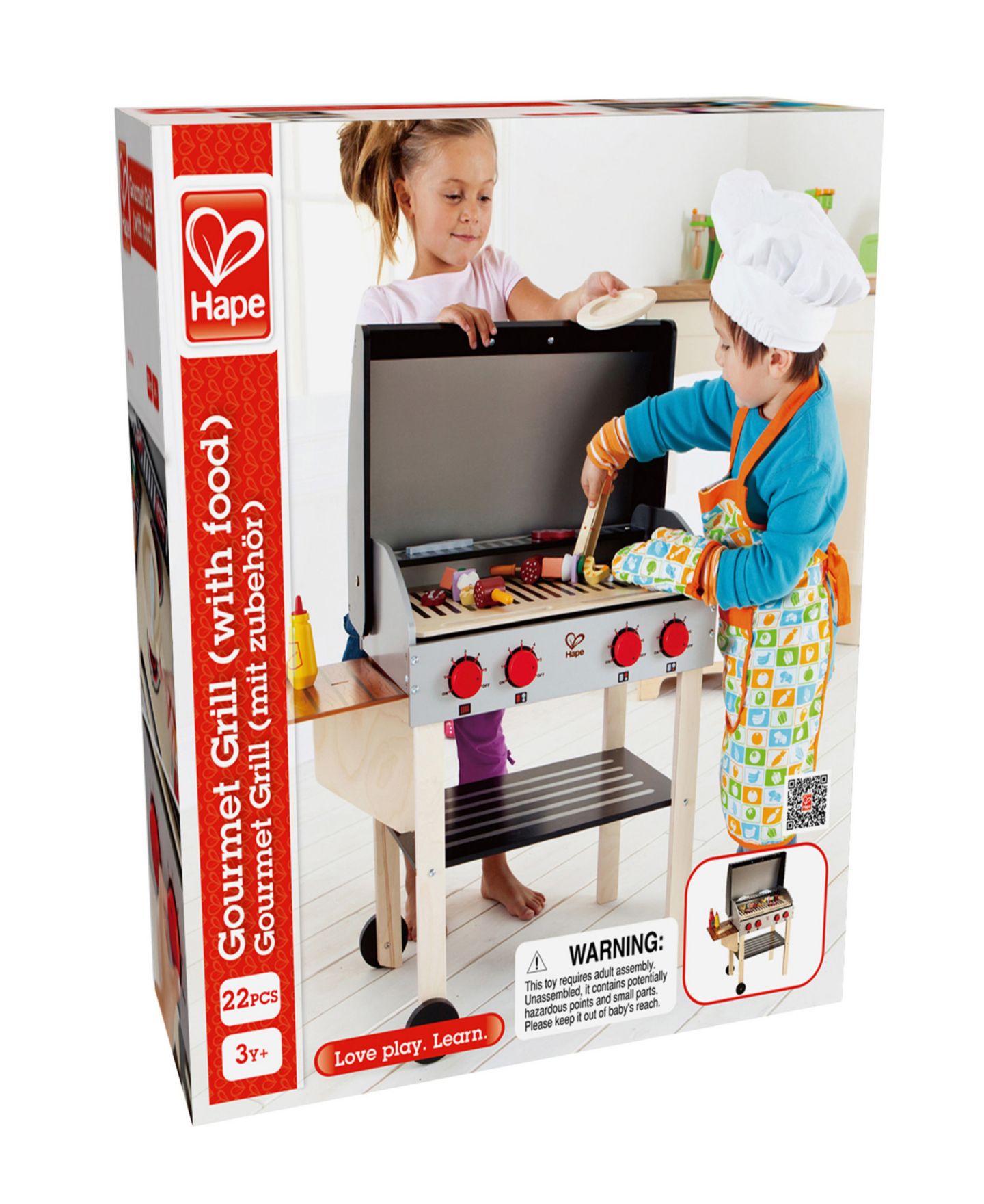 Детские игрушки Hape Gourmet Grill Shish Kabob 22-Piece Play Kitchen, Ages 3+ — фото 3