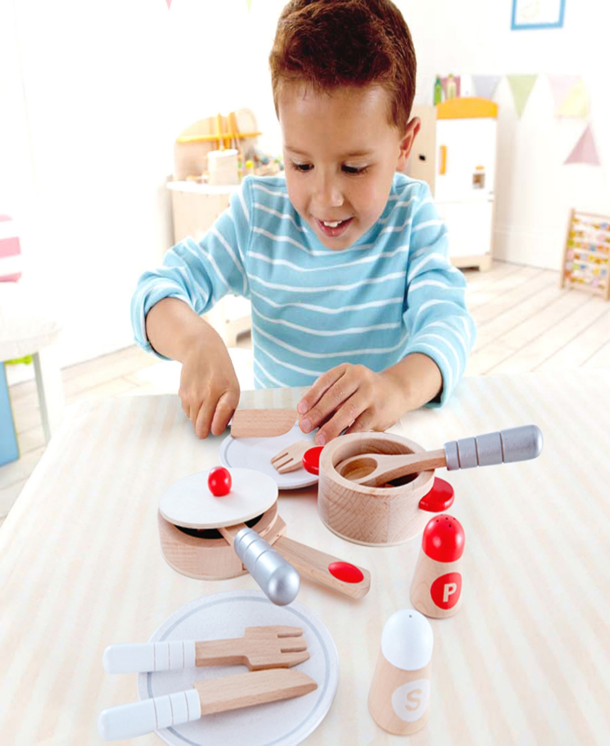 Hape Cook Serve Kitchen Accessory Playset In Multi