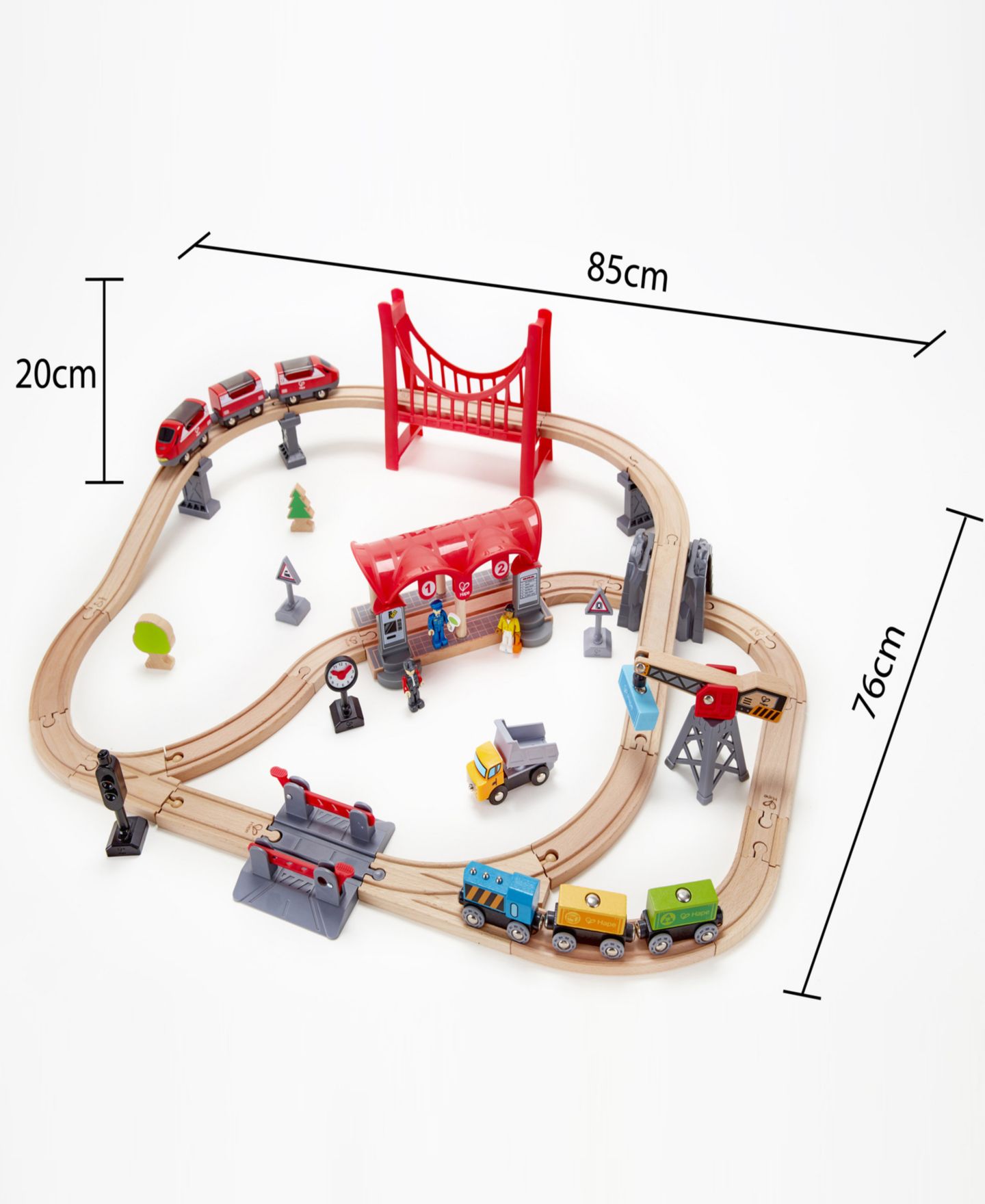 Детские конструкторы Hape Wooden Train Set Busy City Rail Set, цвет: Open Miscellaneous — фото 3