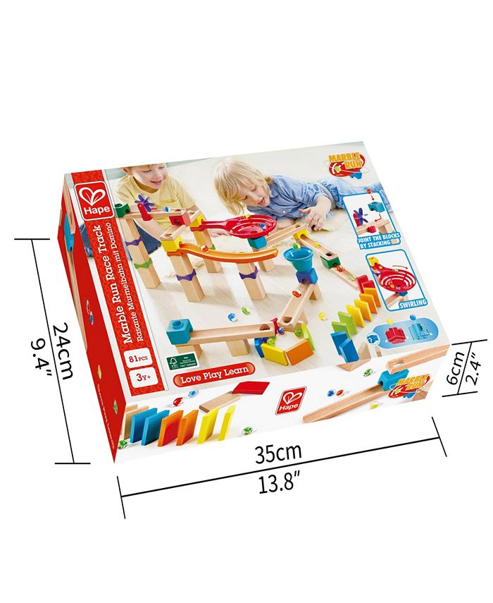 Hape Wooden Marble Run Race Track 81 PCS Macy's