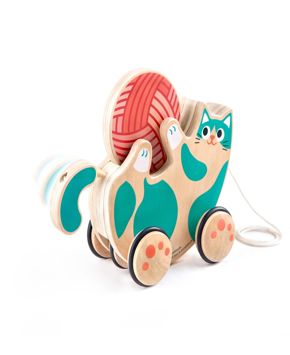 Hape Kids' Walk-a-long- Roll Rattle Kitten Toddler Toy In Multi