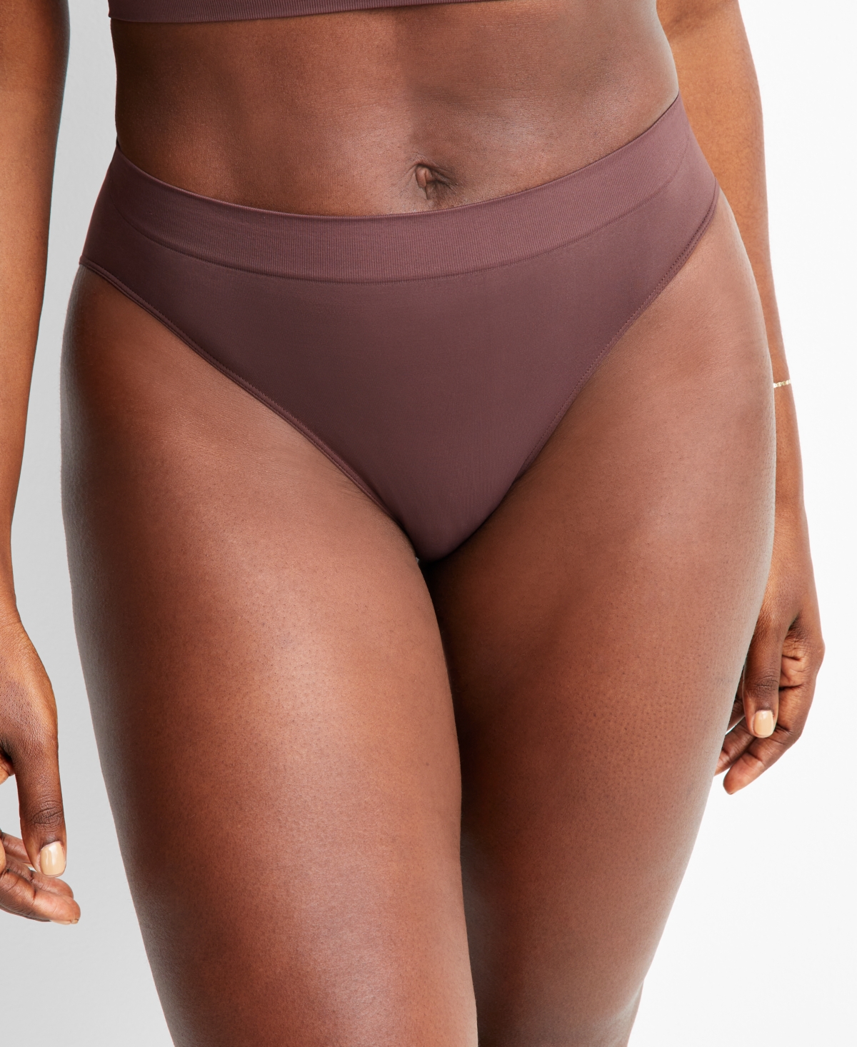 Shop State Of Day Women's Seamless High-cut Underwear, Created For Macy's In Puce