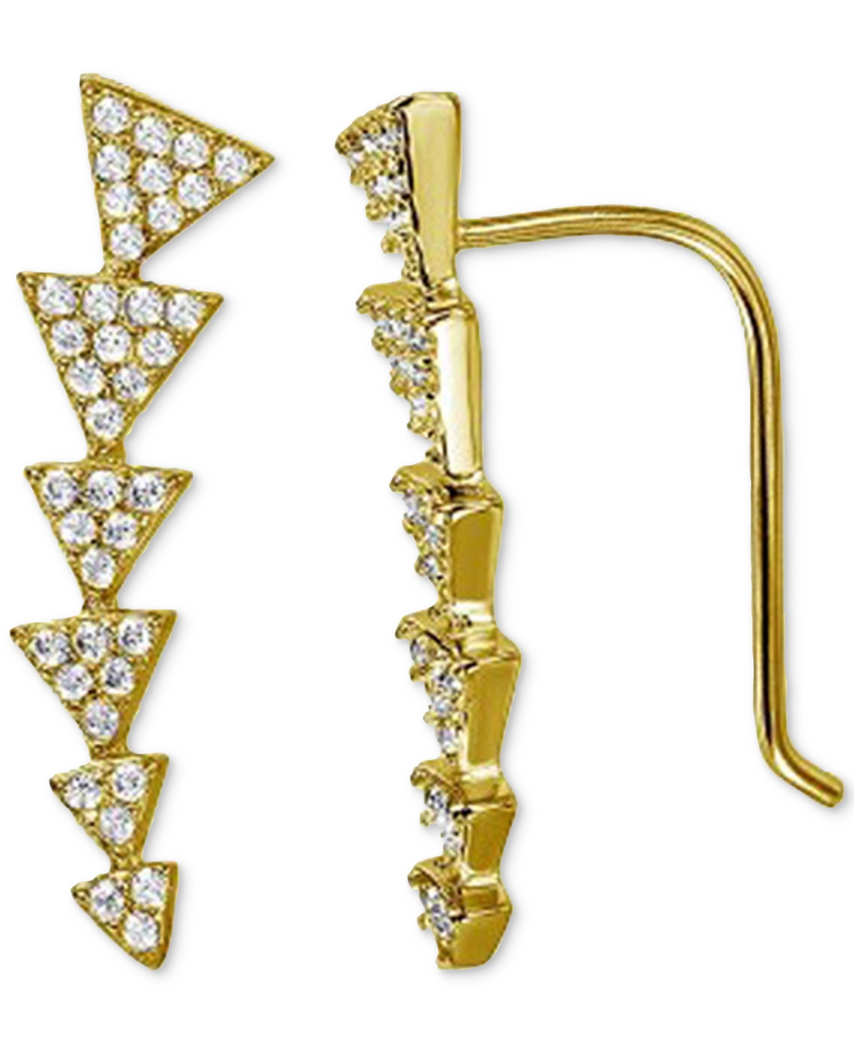 Shop Adornia Arrow Ear Climber Earrings In Gold