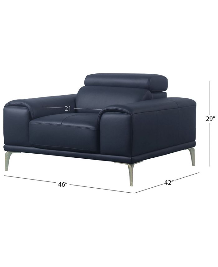 Abbyson Living Quinton 45" Leather Chair Macy's