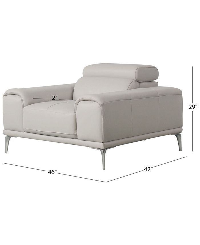 Abbyson Living Quinton 45" Leather Chair Macy's